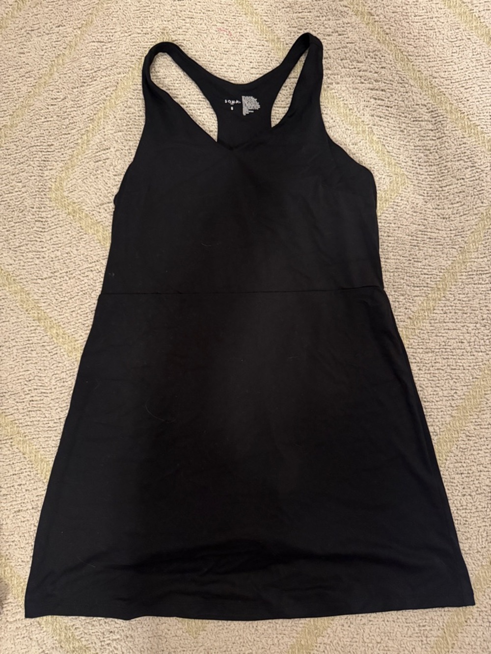 Soma 24/7 Black Racerback Lounge Dress Size Small Soft Stretch